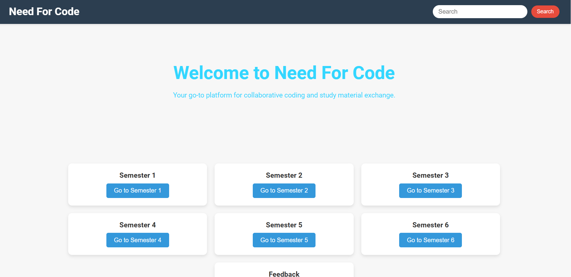 Student Code and Notes Sharing Platform Screenshot